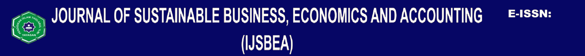 IJSBEA journal header banner with logo and E-ISSN