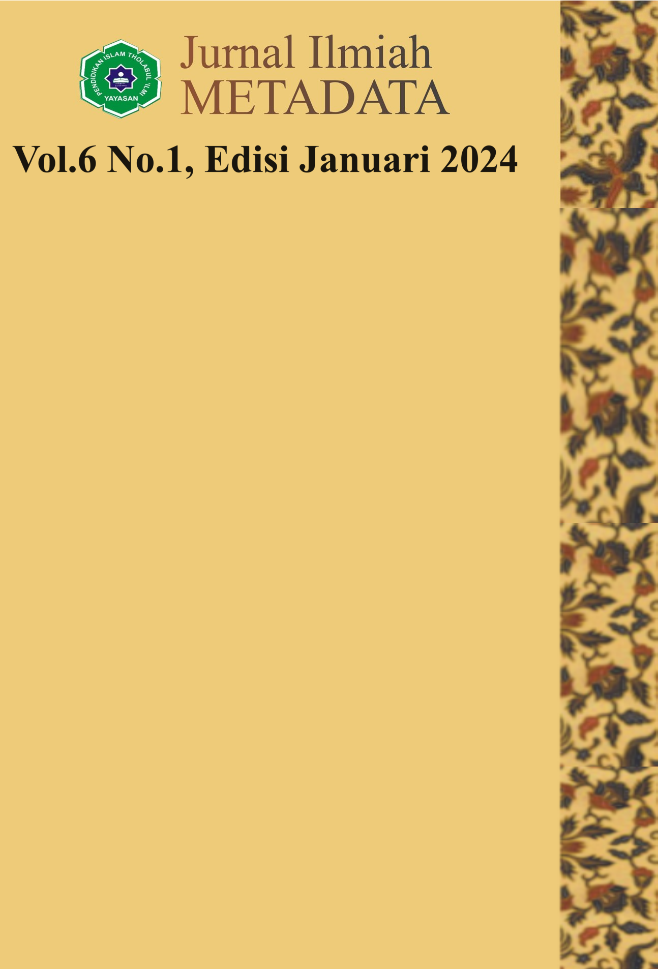 					View Vol. 6 No. 1 (2024): Edisi Bulan Januari 2024
				